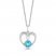 Hallmark Diamonds Citrine Blue Topaz Necklace 1/10 ct tw Round-Cut Sterling Silver 18"