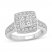 Diamond Engagement Ring 1-1/3 ct tw Princess/Round-cut 14K White Gold