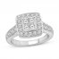Diamond Engagement Ring 1-1/3 ct tw Princess/Round-cut 14K White Gold