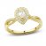 Diamond Engagement Ring 1/2 ct tw Pear/Round-Cut 14K Yellow Gold