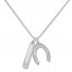Horseshoe Necklace 1/15 ct tw Diamonds Sterling Silver