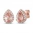 Le Vian Morganite & Diamond Earrings 1/5 ct tw 14K Strawberry Gold