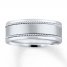 Wedding Band 10K White Gold 7mm