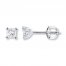Diamond Solitaire Earrings 1 ct tw Princess-cut 14K White Gold