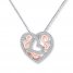 Infinity Heart Necklace 1/2 ct tw Diamonds 10K Two-Tone Gold