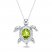 Peridot Turtle Necklace Sterling Silver