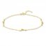 Dolphin Anklet 10K Yellow Gold 9"