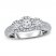 Three-Stone Diamond Engagement Ring 1 ct tw Round-Cut 14K White Gold