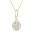Diamond Necklace 1/4 ct tw Round-cut 10K Yellow Gold 18"