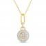 Diamond Necklace 1/4 ct tw Round-cut 10K Yellow Gold 18"