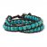Wrap Bracelet Turquoise Beads Brown Cord