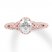 Diamond Engagement Ring 7/8 ct tw Oval/Round 14K Rose Gold