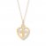 Children's Heart Cross Necklace 14K Yellow Gold