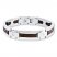 Men's Bracelet 1/10 ct tw Diamonds Stainless Steel/Leather