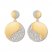 Diamond Circle Drop Earrings 1/2 ct tw Round 10K Yellow Gold