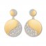 Diamond Circle Drop Earrings 1/2 ct tw Round 10K Yellow Gold
