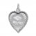 Graduation Heart Charm Sterling Silver