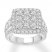 Diamond Engagement Ring 3-1/2 ct tw Round-cut 10K White Gold