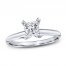 Diamond Solitaire Ring 3/4 carat Princess-Cut 14K White Gold