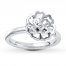 Stackable Flower Ring Sterling Silver