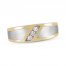 Men's Diamond Wedding Band 1/8 ct tw 10K Yellow Gold