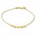 Heart Bracelet 10K Yellow Gold Adjustable to 8"