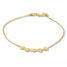 Heart Bracelet 10K Yellow Gold Adjustable to 8"