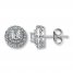 Previously Owned Diamond Earrings 1 ct tw Round-Cut 14K White Gold