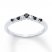 Diamond Enhancer Ring 1/5 ct tw Black/White 14K White Gold