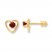 Garnet Earrings 14K Yellow Gold