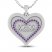 Amethyst MOM Heart Necklace Sterling Silver 18"