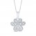 Diamond Paw Necklace 1/4 ct tw Round/Baguette 10K White Gold 18"