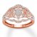 Floral Diamond Ring 1/3 ct tw Round-cut 10K Rose Gold