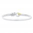 Bangle Bracelet Sterling Silver 14K Yellow Gold