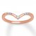 Previously Owned Chevron Ring 1/20 ct tw Round-cut 10K Rose Gold