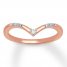 Previously Owned Chevron Ring 1/20 ct tw Round-cut 10K Rose Gold