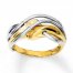 Dome Wave Ring 14K Two-Tone Gold