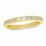 Diamond Anniversary Ring 1/6 ct tw Round/Baguette 10K Yellow Gold