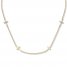 Diamond Cross Choker Necklace 1/10 ct tw 10K Yellow Gold Adj.