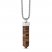 Bulova Tiger's Eye Necklace Stainless Steel 26-28"