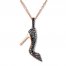 Emmy London Diamond Shoe Necklace 3/4 ct tw 14K Rose Gold