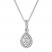 Diamond Necklace 1/3 ct tw Round-cut 10K White Gold
