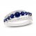 Blue & White Lab-Created Sapphire Ring Sterling Silver