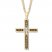 Men's Diamond Cross Necklace 3/8 ct tw 10K Yellow Gold 22"