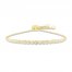 Diamond Bezel Bolo Bracelet 3/4 ct tw Round-cut 10K Yellow Gold