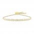 Diamond Bezel Bolo Bracelet 3/4 ct tw Round-cut 10K Yellow Gold