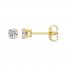 Diamond Solitaire Stud Earrings 3/8 ct tw Round-cut 14K Yellow Gold