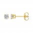 Diamond Solitaire Stud Earrings 3/8 ct tw Round-cut 14K Yellow Gold
