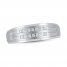 Men's Diamond Wedding Ring 1/10 ct tw 10K White Gold