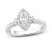 Diamond Engagement Ring 3/4 ct tw Marquise/Round 14K White Gold